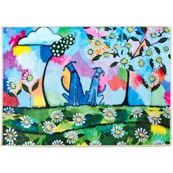 Olivia's Home 22 in. W X 32 in. L Multi-Color Jenny and Benny Polyester Accent Rug