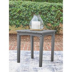 Signature Design by Ashley Lone View Bay Gray Square HDPE Casual End Table