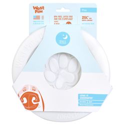 West Paw Zogoflex For Dog White Plastic Zisc Disc Frisbee Large 1 pk