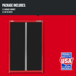 CRAFTSMAN 74 in. H X 48 in. W X 18 in. D Black/Red Steel Storage Cabinet