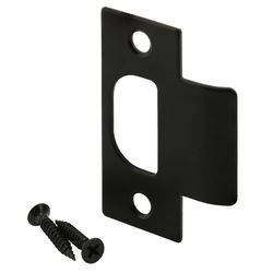 Prime-Line 2.75 in. H X 1.13 in. L Black Steel T- Strike
