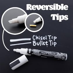 Bazic Products White Bullet and Chisel Tip Chalk Marker 1 each