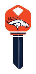 HILLMAN Denver Broncos Kwikset 66/KW1 House/Office Key Blank Single Multicolored