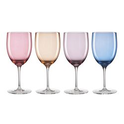 Onieda Assorted Crystal True Colors Wine Glass Set