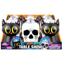 Magic Seasons LED Halloween Table Show Cat & Skull Light 1 pk (RANDOM COLOR)