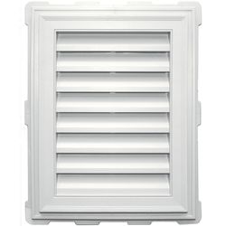 Builders Edge 18 in. W X 24 in. L White Copolymer Gable Vent