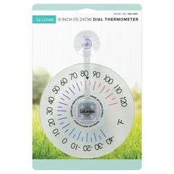La Crosse Technology Dial Thermometer Plastic White 6 in.