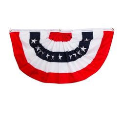 Briarwood Lane Patriotic Banner Flag 18 in. H X 36 in. W
