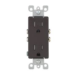Leviton 15 amps 125 V Duplex Brown Outlet 5-15R 1 pk