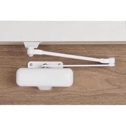 Brinks Residental White Steel Hydraulic Adjustable Door Closer