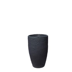 Algreen Athena 29 in. H X 17.5 in. D Polyethylene Double wall Planter Black