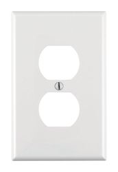 Leviton White 1 gang Nylon Duplex Wall Plate 1 pk