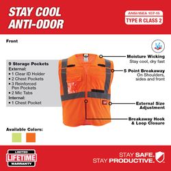 Milwaukee Safety Vest Orange L/XL