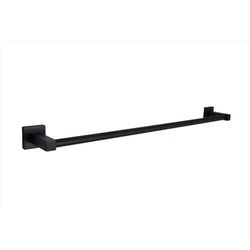 Huntington Brass Matte Black Towel Bar 24 in. L Metal