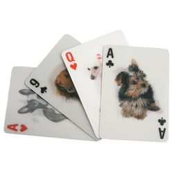 Kikkerland 3-D Dogs Playing Cards