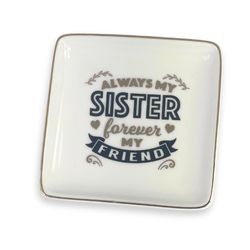 Trinket Dishes Sister Tray Ceramic 1 pk