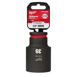 Milwaukee SHOCKWAVE 35 mm X 1/2 in. drive Metric/SAE 6 Point Deep Impact Socket 1 pc