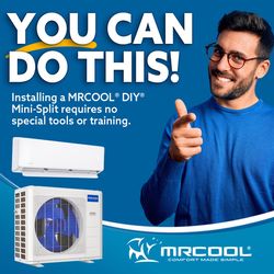 MRCOOL DIY 4th Gen Wall Mounted 1 Zone 12000 BTU 22 SEER Ductless Mini Split Heat Pump Air Handler