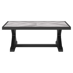 Signature Design by Ashley Beachcroft Black Rectangular Stone Casual Coffee Table
