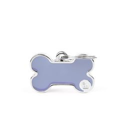 MyFamily Basic Handmade Lilac Bone Aluminum Dog Pet Tags Small