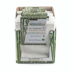 NatureZway Bamboo Cleaning Cloth 14 in. W X 12 in. L 2 pk