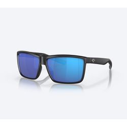 Costa Rinconcito Sunglasses Men's Matte Black Frame Blue Mirror 580G Lens Polarized