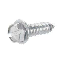HILLMAN No. 12 Ga. X 3/4 in. L Slotted Hex Washer Head Sheet Metal Screws 1 pk