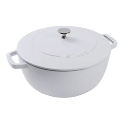 Staub Cast Iron Dutch Oven 5 qt White