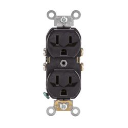 Leviton 15 amps 125 V Duplex Black Outlet 5-15R 1 pk