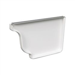 Amerimax 5 in. H X 3.5 in. W X 5 in. L White Aluminum K Right End Cap