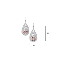 Montana Silversmiths Women's Gates of the Mountains Wildflowers Rose Gold Earrings Water Resistant