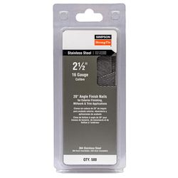Simpson Strong-Tie 2-1/2 in. L X 16 Ga. Angled Coil Coated Nails 20 deg 500 pk