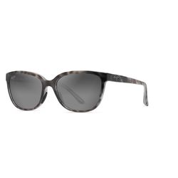 Maui Jim Honi Sunglasses Women's Gray Tortoise Stripe Frame Neutral Gray Lens Polarized