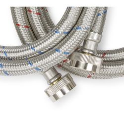Plumb Pak 3/4 in. FHT each X 3/4 in. D FHT 6 ft. Braided Stainless Steel Washing Machine Supply Line
