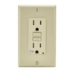 Leviton 15 amps 125 V Ivory Audible Outlet 5-15R 1 pk