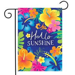Briarwood Lane Hello Sunshine Garden Flag 12.5 in. W X 18 in. L