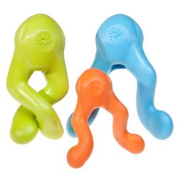 West Paw Zogoflex For Dog Green Plastic Tizzi Tug Dog Treat Toy/Dispenser Large 1 pk