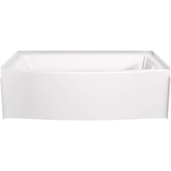 Delta Classic 500 18 in. H X 33.5 in. W X 60 in. L White Bathtub
