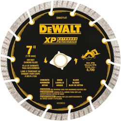DeWalt XP Extended Performance 7 in. D X 5/8 in. X 0.06 in. thick Diamond Turbo Segmented Cut-Off Bl