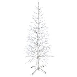 Holiday Bright Lights LED Pure White Lighted Birch Tree 66 in. Yard Decor