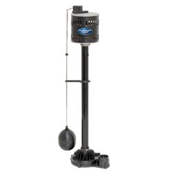 Superior Pump 1/2 HP 3600 gph Thermoplastic Vertical Float Switch AC Pedestal Sump Pump 10 ft³