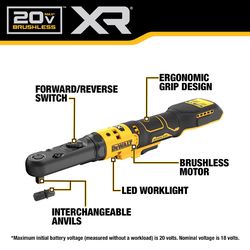 DeWalt 20V MAX XR 1/2 in. Brushless Cordless Ratchet Tool Only