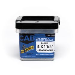 Big Timber No. 8 Sizes X 1-1/4 in. L Star Black Fine Cabinet Screws 197 pk