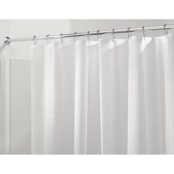 iDesign 72 in. H X 72 in. W Frost Solid Shower Curtain Liner PEVA