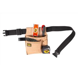 CLC 3 pocket Suede Leather Tool and Nail Belt 11.25 in. L X 11.5 in. H Black