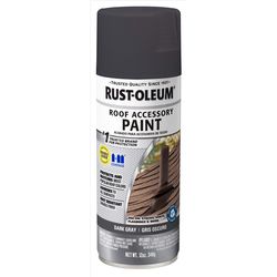 Rust-Oleum Roof Accessory Flat Dark Gray Spray Paint 12 oz
