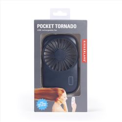 Kikkerland Design Pocket Tornado 5 in. H 2 speed Hand Held Fan