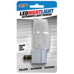 Blazing LEDz 6.25 in. H X 1.5 in. L Clear/White Ceramic/Plastic Night Light