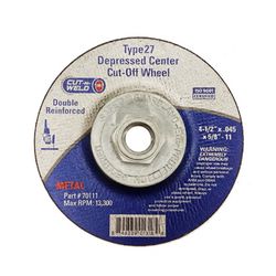 Spring Creek Products Cut-N-Weld 4.5 in. D X 5/8-11 in. X 0.45 in. thick Double Reinforced Metal Cut