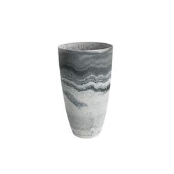Algreen 26.5 in. H Plastic Tall Curve Planter Marble